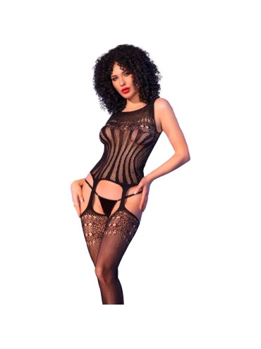 CHILIROSE CR 4855 BODYSTOCKING NEGRO S M