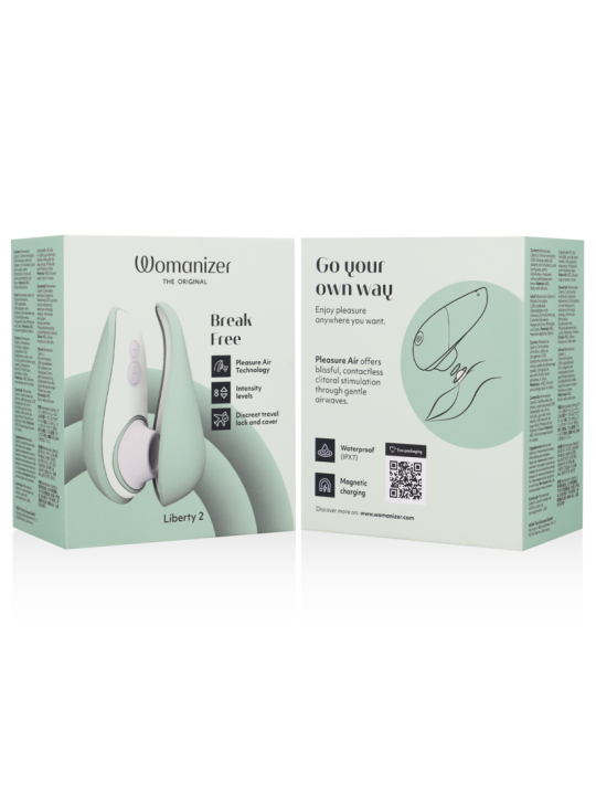 WOMANIZER LIBERTY 2 ESTIMULADOR SUCCIONADOR CLITORIS VERDE CLARO