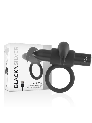 BLACKSILVER BURTON ANILLO 10 MODOS VIBRACION NEGRO