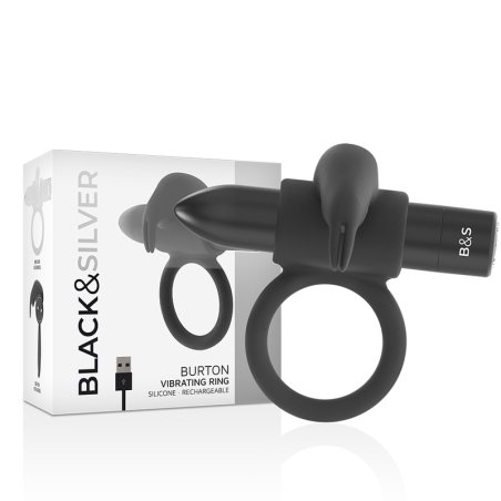 BLACKSILVER BURTON ANILLO 10 MODOS VIBRACION NEGRO
