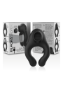 BLACKSILVER ANILLO VIBRADOR SILICONA 3 MOTORES RECARGABLE NEGRO
