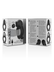BLACKSILVER ANILLO VIBRADOR SILICONA 3 MOTORES RECARGABLE NEGRO