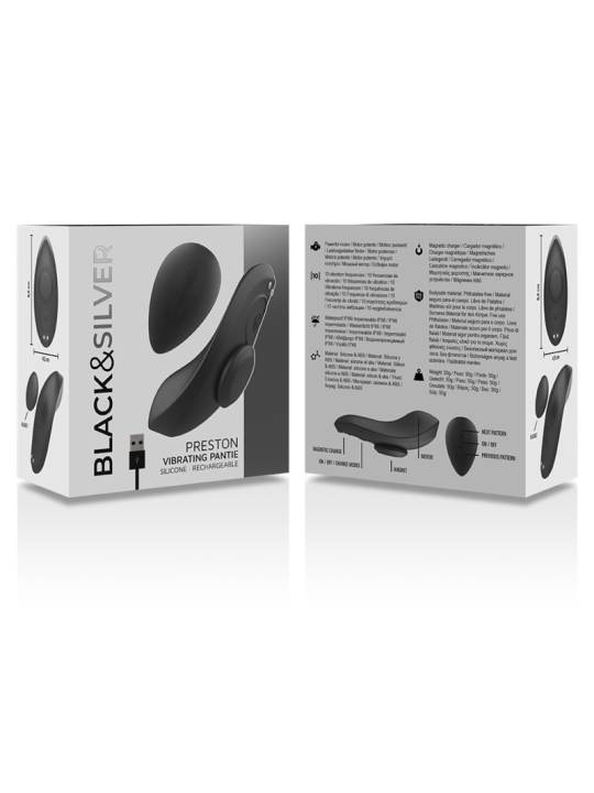 BLACKSILVER PRESTON PANTIE MAGNETICO VIBRADOR SILICONA REMOTO