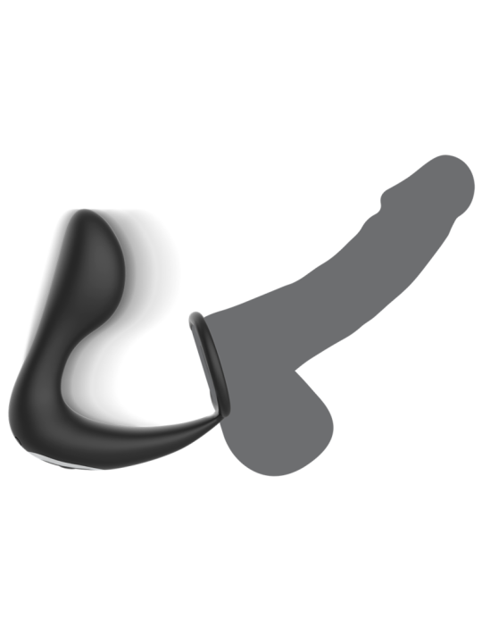 BLACKSILVER MASAJEADOR ANAL CONTROL REMOTO SILICONA RECARGABLE NEGRO