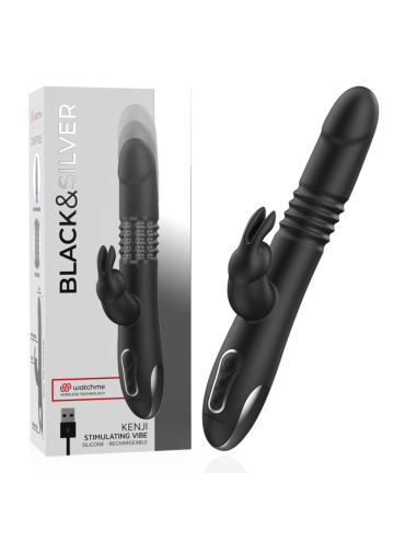 BLACKSILVER KENJI VIBRADOR RABBIT UP DOWN COMPATIBLE CON WATCHME