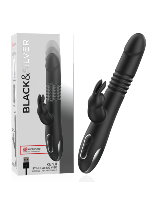 BLACKSILVER KENJI VIBRADOR RABBIT UP DOWN COMPATIBLE CON WATCHME