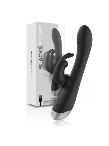 BLACKSILVER DJ ADAM ESTIMULADOR RABBIT SILICONA RECARGABLE NEGRO
