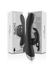 BLACKSILVER DJ ADAM ESTIMULADOR RABBIT SILICONA RECARGABLE NEGRO