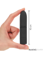 BLACK SILVER GERI BALA VIBRADORA RECARGABLE POR USB 8 VIBRACIONES NEGRO 10 X 22 CM