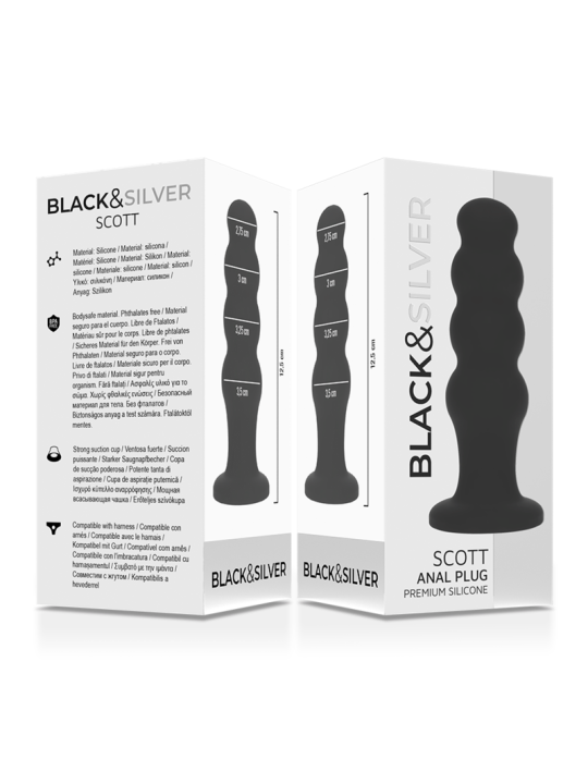 BLACKSILVER SCOTT PLUG ANAL SILICONA PREMIUM NEGRO