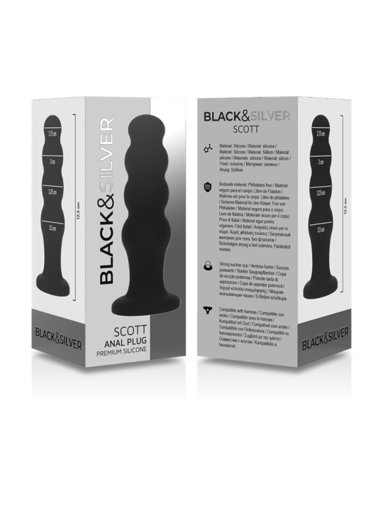 BLACKSILVER SCOTT PLUG ANAL SILICONA PREMIUM NEGRO