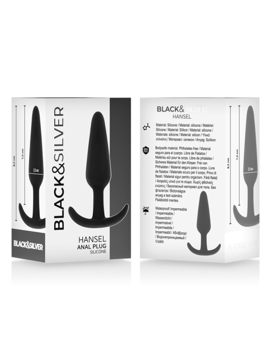 BLACKSILVER HANSEL PLUG ANAL SILICONA CON ASA PEQUENO