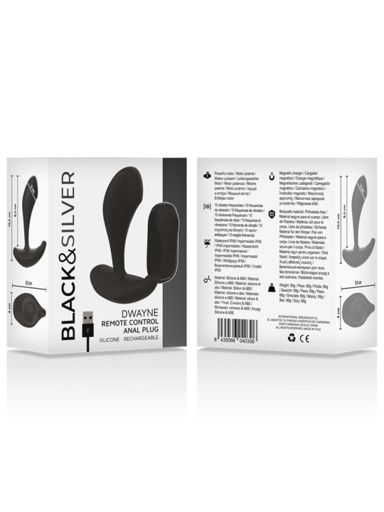 BLACKSILVER DWAYNE PLUG ANAL SILICONA CONTROL REMOTO