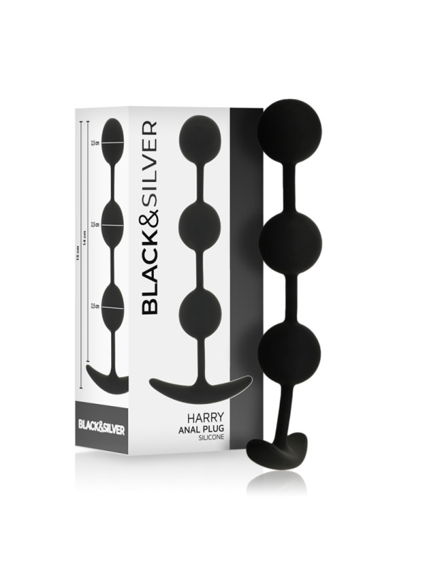 BLACKSILVER HARRY ROSARIO ANAL 3 ESFERAS SILICONA 14 CM