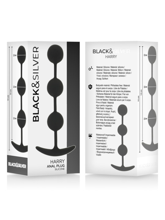 BLACKSILVER HARRY ROSARIO ANAL 3 ESFERAS SILICONA 14 CM