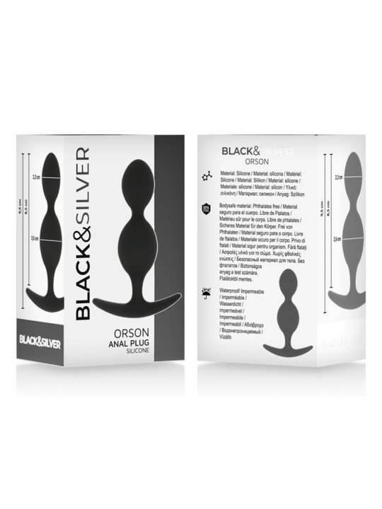 BLACKSILVER ORSON PLUG SILICONA 2 ONDAS ANALES 9 CM
