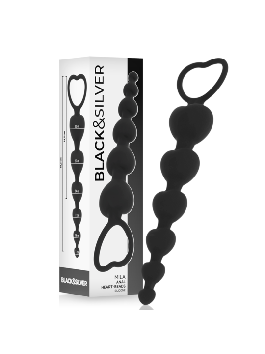 BLACKSILVER MILA CADENA ANAL DE CORAZONES 18 CM