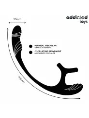 ADDICTED TOYS PLUG ANAL VIBRACION Y WAVING 360º Y ESTIMULADOR TESTICULOS