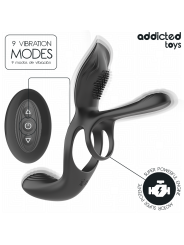 ADDICTED TOYS ANILLO DOBLE PARA EL PENE CON ESTIMULADOR DE CLITORIS