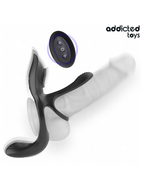 ADDICTED TOYS ANILLO DOBLE PARA EL PENE CON ESTIMULADOR DE CLITORIS