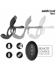 ADDICTED TOYS ANILLO DOBLE PARA EL PENE CON ESTIMULADOR DE CLITORIS