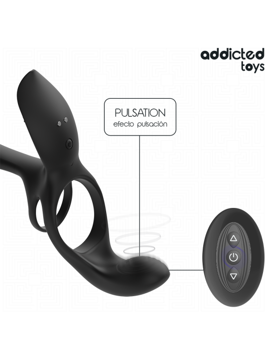 ADDICTED TOYS ANILLO DOBLE PARA EL PENE CON ESTIMULADOR DE CLITORIS