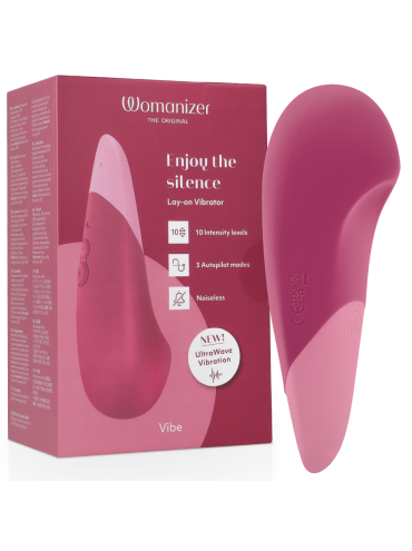 WOMANIZER VIBE VIBRADOR LAY ON SILENCIOSO ROSA OSCURO