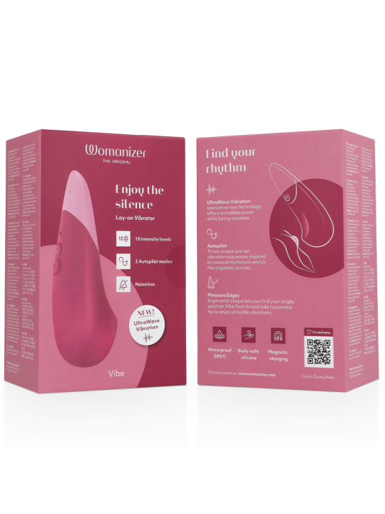 WOMANIZER VIBE VIBRADOR LAY ON SILENCIOSO ROSA OSCURO