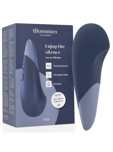 WOMANIZER VIBE VIBRADOR LAY ON SILENCIOSO AZUL OSCURO
