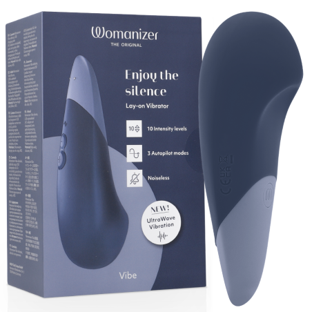 WOMANIZER VIBE VIBRADOR LAY ON SILENCIOSO AZUL OSCURO