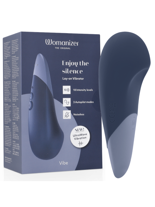 WOMANIZER VIBE VIBRADOR LAY ON SILENCIOSO AZUL OSCURO