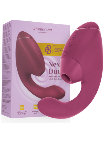 WOMANIZER DUO NEXT ESTIMULADOR VIBRADOR DUAL CLITORIS PUNTOG ROSA