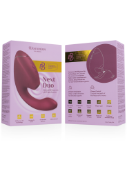 WOMANIZER DUO NEXT ESTIMULADOR VIBRADOR DUAL CLITORIS PUNTOG ROSA