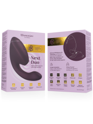 WOMANIZER DUO NEXT ESTIMULADOR VIBRADOR DUAL CLITORIS PUNTOG MORADO