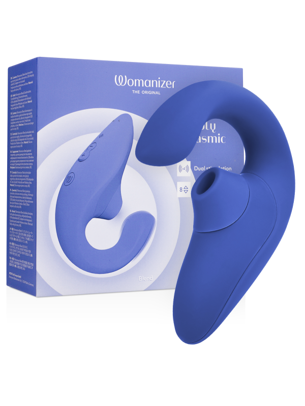 WOMANIZER BLEND ESTIMULADOR VIBRADOR RABBIT AZUL