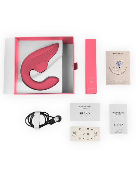 WOMANIZER BLEND ESTIMULADOR VIBRADOR RABBIT ROSA