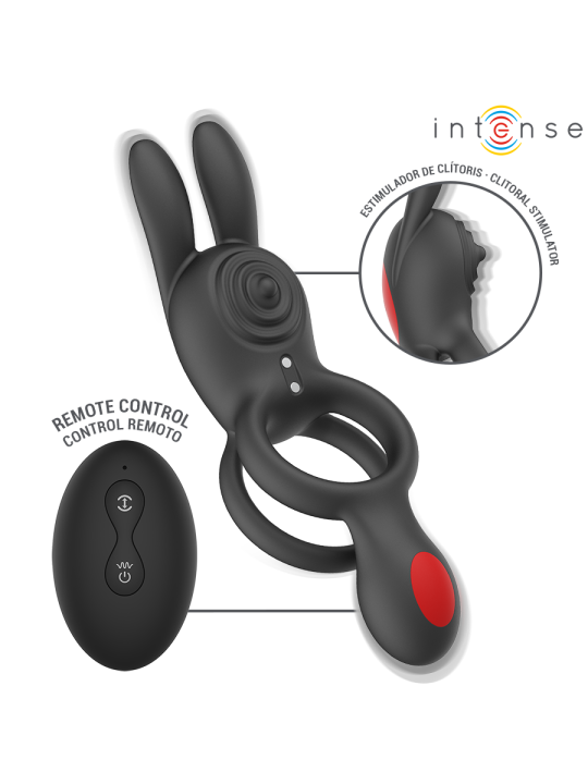 INTENSE QUINN ANILLO DOBLE CON VIBRACION CON CONTROL REMOTO