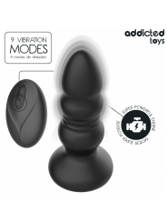 ADDICTED TOYS PLUG ANAL VIBRADOR THRUSTING Y LUZ LED CONTROL REMOTO