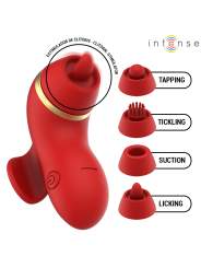 INTENSE PATTY ESTIMULADOR CON 4 CABEZALES SUCCION TAPPING TICKLING Y LICKING