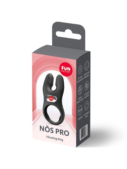 FUN FACTORY NOS PRO ANILLO VIBRADOR PENE NEGRO