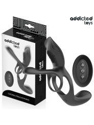 ADDICTED TOYS ANILLO DOBLE PARA EL PENE CON ESTIMULADOR DE CLITORIS