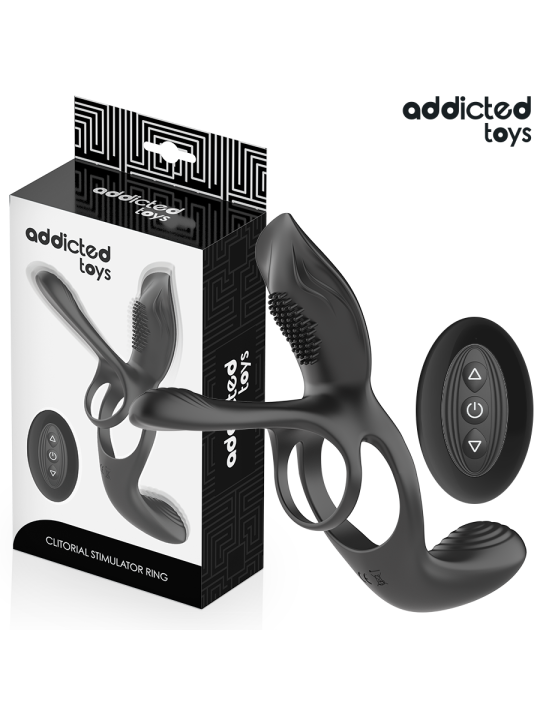 ADDICTED TOYS ANILLO DOBLE PARA EL PENE CON ESTIMULADOR DE CLITORIS