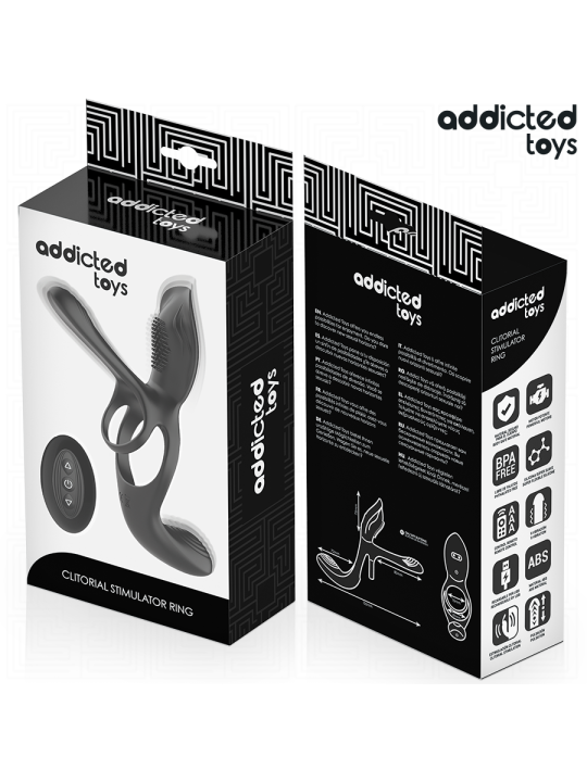 ADDICTED TOYS ANILLO DOBLE PARA EL PENE CON ESTIMULADOR DE CLITORIS