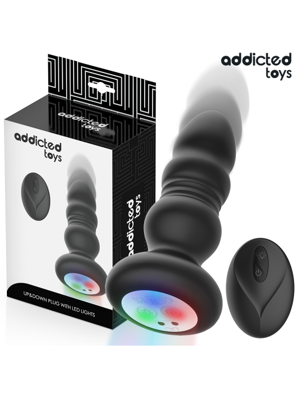 ADDICTED TOYS PLUG ANAL VIBRADOR THRUSTING Y LUZ LED CONTROL REMOTO