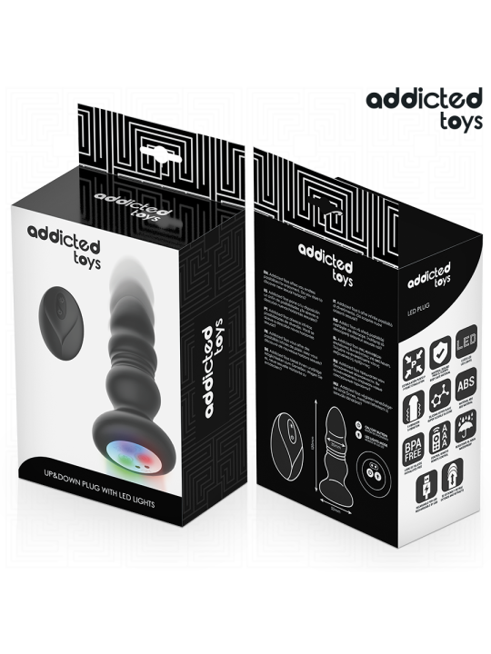 ADDICTED TOYS PLUG ANAL VIBRADOR THRUSTING Y LUZ LED CONTROL REMOTO