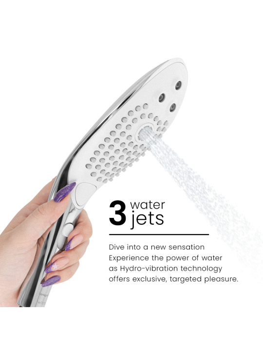 WOMANIZER WAVE CABEZAL DE DUCHA ESTIMULADOR DE CLITORIS PLATEADO