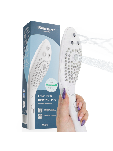 WOMANIZER WAVE CABEZAL DE DUCHA ESTIMULADOR DE CLITORIS BLANCO