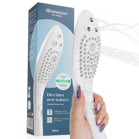 WOMANIZER WAVE CABEZAL DE DUCHA ESTIMULADOR DE CLITORIS BLANCO