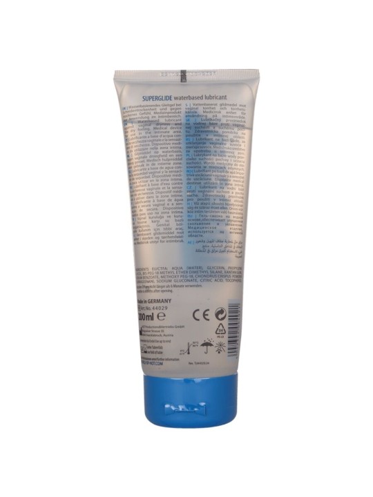 HOT SUPERGLIDE LIQUID PLEASURE LUBRICANTE BASE AGUA 200 ML