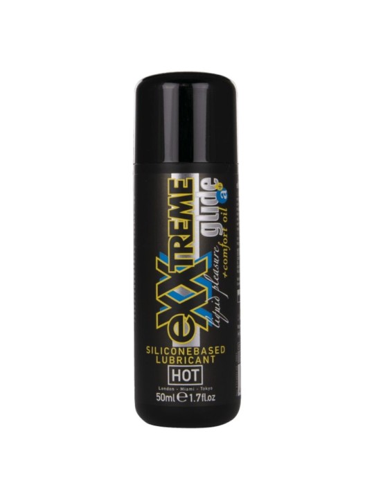 HOT EXXTREME GLIDE LUBRICANTE BASE SILICONA ACEITE CONFORT A 50 ML